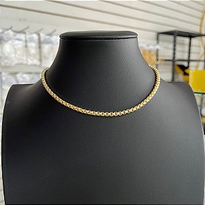 Colar Choker Dourado