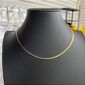 Colar Choker Fita Dourado