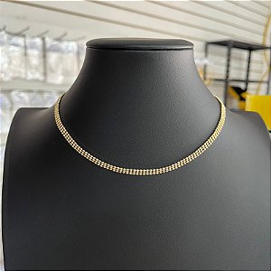 Colar Choker Manta Dourado