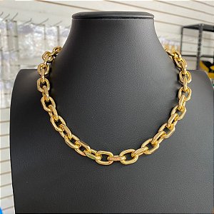 Colar Choker Corrente Dourada