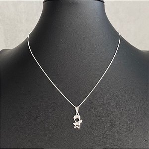 Colar Pingente Menino Prata