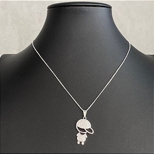 Colar Pingente Menino Prata