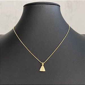 Colar Pingente Nossa Senhora Dourado