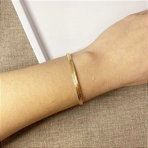 Pulseira Fita 4mm Dourada