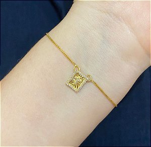 Pulseira Escapulário Dourada