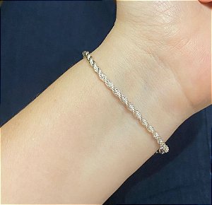 Pulseira Cordão Baiano Prata