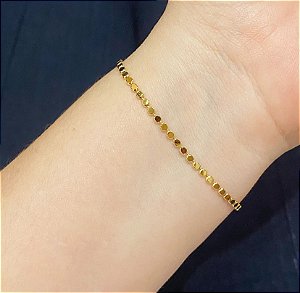 Pulseira Bolinhas Dourado