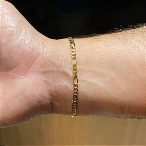 Pulseira Masculina Dourada Fígaro