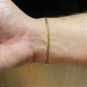 Pulseira Masculina Dourada Grumet