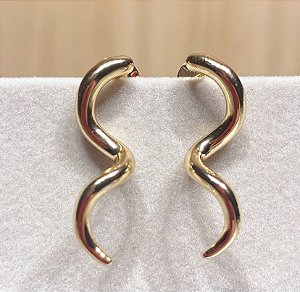Brincos Curva Prata/Dourado