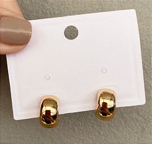 Brincos Argola Sólida Dourado/Prata