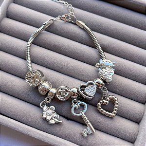 Pulseira Berloques Prata