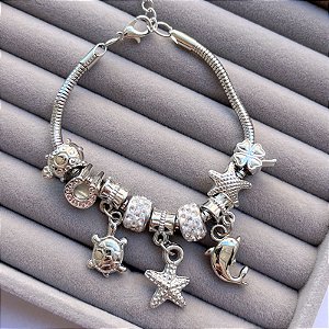 Pulseira Berloques Fundo do Mar