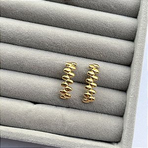 Brinco Ear Hook Dourado/Prata