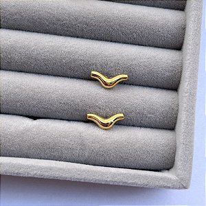 Brinco Ear Cuff Orgânico Dourado/Prata
