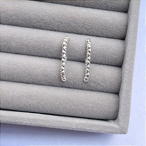 Brinco Ear Hook Coração Prata