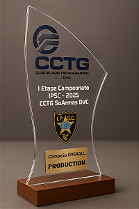 Trofeu de Acrilico Cristal CCTG - Só Armas