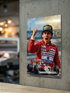 Placa Metálica Premium Sublimada Ayrton Senna