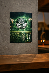 Placa Palmeiras Metálica Premium 280x200mm