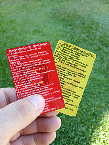 Kit 2 Cartões Regras IPSC (DQ + Penalidades) - Alumínio Premium (RO / Atirador)