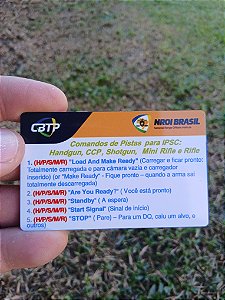 Cartão Comandos de Pista IPSC Alumínio NROI – RO e Atletas