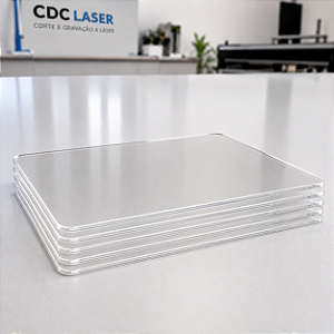 Chapa de Acrílico Cristal 3mm 150x100mm 5 Unidades – Corte a Laser