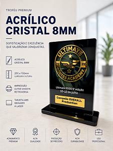 Troféu Acrílico Ultimate IPSC 2026