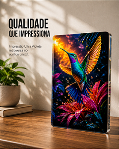Placa Decorativa em Acrílico Cristal 4mm 20 x 15 cm – Impressão Ultra Violeta