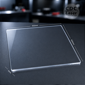 Chapa de Acrílico Cristal 4 mm | 500 x 500mm Premium - Corte a Laser