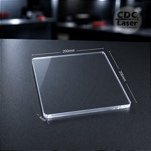 Chapa de Acrílico Cristal 4 mm | 200 x 200mm Premium - Corte a Laser