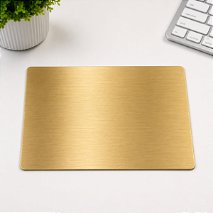 Chapa de ABS Dourada | Dupla Camada 200 x 150 mm para Corte e Gravação a Laser