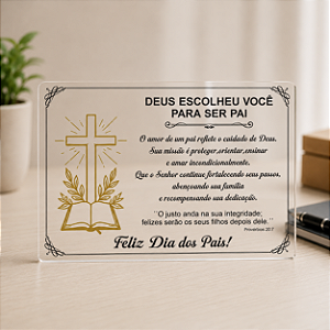 Placa em Acrílico UV- Dia dos Pais | 200x150mm