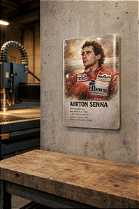 Placa Metálica Ayrton Senna 04 – Sublimada | 280 x 200 mm
