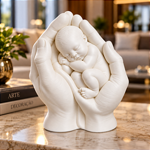 Escultura Mãos que Protegem – Decoração