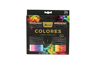 Lápis de Cor Premium Norma Kit com24 Cores