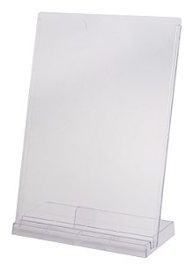 Display A4 Maxcril - Quadro de Avisos em Cristal com suporte base
