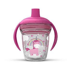 Copo de Transição Infantil Menina 170 ml - Estampa de Unicórnio