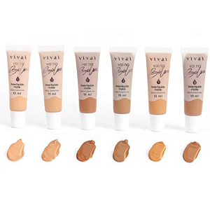 Mini Base Liquida Fácil Vai Na Bolsa Efeito Matte De Média Cobertura