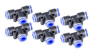 CONEXÃO RÁPIDA UNIÃO EM T 12MM KIT C/6