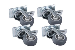 RODIZIO BASE GIRATORIA C/TR 41X17MM JA - JOCEC KIT C/4