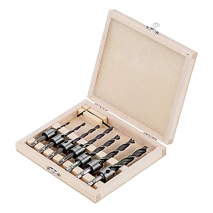 JOGO BROCAS ESCAREADORAS MADEIRA 3-10MM 7PCS - DENZEL