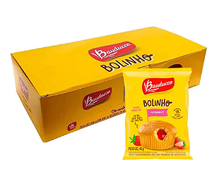Bolinho de Baunilha com recheio de Morango Bauducco display 16x40g