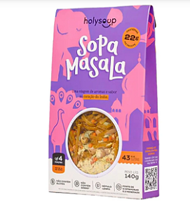 Sopa Masala Indiana Fit Cremosa Sem Glúten Holysoup 140g