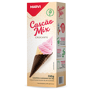 Cascão Mix Para Sorvete Baunilha E Chocolate Marvi 110g