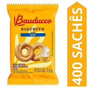 Kit 400 SachÊs Biscoito Leite Bauducco 11,8g