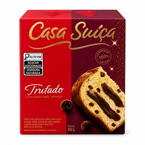 Panettone com Gotas de Chocolate Trufado Casa Suíça 450g