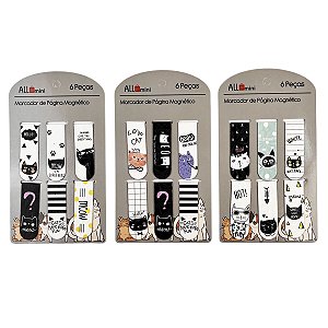 Kit 6 Marcadores De Página com Imã Magnéticos