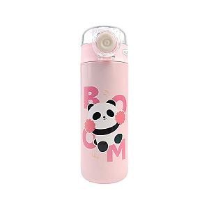 Garrafa Térmica de Aço Inox, Estampa de Panda 500 ml