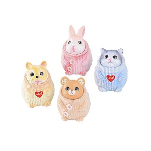 Ornamento de Mesa Animais de Roupa Love
