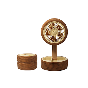 Mini Ventilador de Mesa Roda de Carro